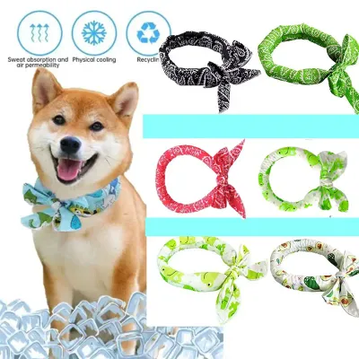 1-20PCS Reusable Pet Cooling Scarf Summer Ice Silk Bandana for Dogs Cooling Towel Neck Wrap Heat Relief Small Medium Large Pets