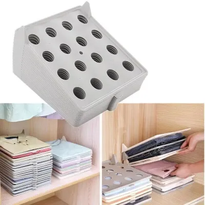 1/5/10pcs Clothes Storage Board Stackable Closet Wardrobe Divider Storing Shelf for Pants T-shirts Household Organization Tools
