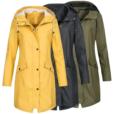 Winter Women Jacket Softshell Fleece Long Jackets Windbreaker Hiking Windproof Outdoor Coat Hooded Raincoat Famale