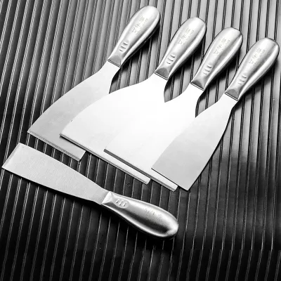 Putty Knife Set 5Pcs 1.5/2/3/4/5inch Premium Polished All-Stainless Steel Scraper Tool for Drywall Finishing, Scraping Paint
