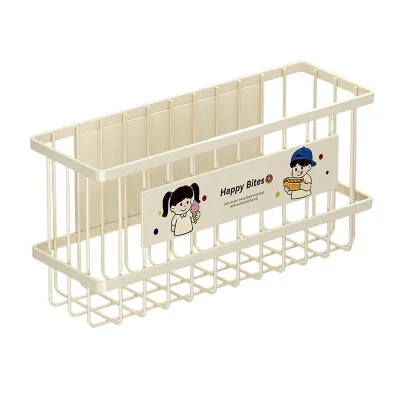 Magnetic Kitchen Storage Rack Carbon Steel No-drill Fridge Side Organizer for Spices & Plastic Wrap