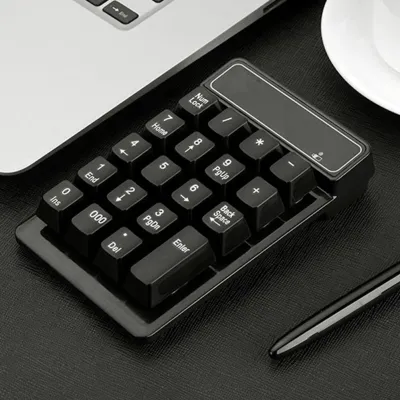 22-Key Waterproof Numeric Keypad Mechanical USB 2.4g Wireless Numpad for Pc Laptop with Stable Signal Up to 10M Range