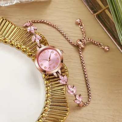 Elegant Arabic Dial Women Watches Luxury Rhinestone Bracelet Strap Ladies Quartz Watch Relogio Feminino Clock Gift(Without Box)
