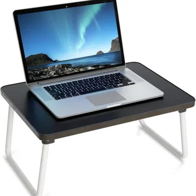 Foldable Lap Desk for Bed or Couch, Portable Laptop Tray with Folding Legs, Lightweight Mini Table for Working and Reading