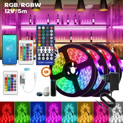 5m-20m 12V Led Strip Light 5050 RGB RGBW RGBWW Smart WiFi APP Controller 60Leds/M Dimmable Flexible Ribbon Tape Support Alexa