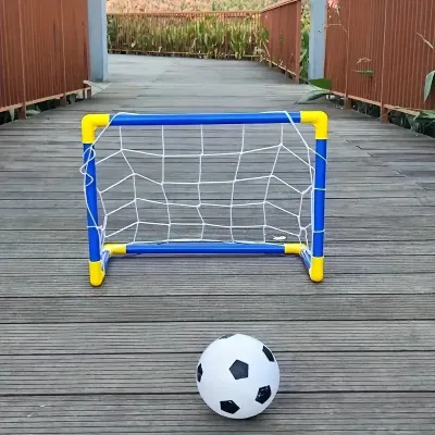 Portable Micro Soccer Goal Set, Complete Outdoor Beach Training Equipment with Net Pump Ball, Lightweight Indoor Kids Sports Toy