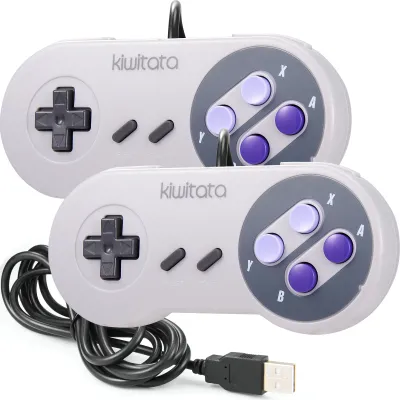 USB Classic Game Controller Joypad Wired Joystick Gamepad for SNES Retro Gaming for Windows 7/8/10 PC MAC Linux Raspberry Pi 3