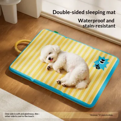 Pet Cooling Mat Dog Cold Bed Summer Extra Large Ice Silk Cool Pad for Small Big Dogs Cat Waterproof Anti Scratch Removable
