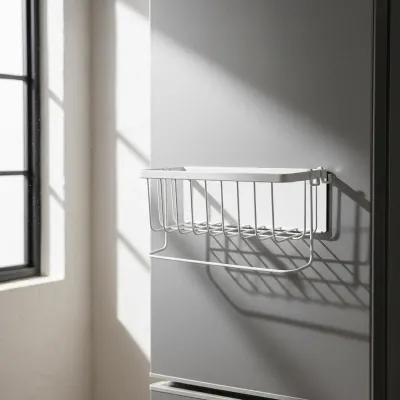 Magnetic Shelf Stainless Steel Fridge Organizer Rack for Kitchen Refrigerator Side Spice Storage