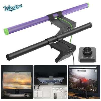 RGB Monitor Light Bar Strip Eye Care Dimmable Table Lamp for Work Game Learning Reading - Atmosphere Lighting