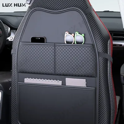 Car Seat Anti Kick Mat with Organizer Universal Seat Back Protector for Children/Dog Waterproof Mudproof Auto Backseat Kick Pad