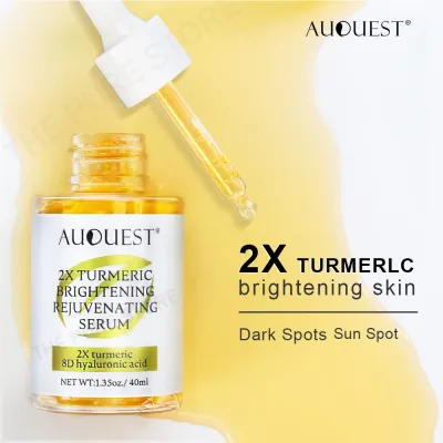 AUQUEST Turmeric & Vitamin C Face Serum Dark Spot Remover Niacinamide Hyaluronic Acid Moisturizing Facial Serum Skin Care