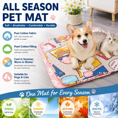 Washable Cooling Gel Dog Mat for Small Medium Large Pets Breathable Summer Pad Portable Cat Blanket for Car Sofa Floor Beds Mats
