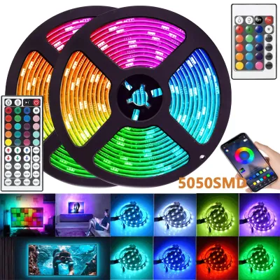 TV Backlight RGB LED Strip Light USB 5V SMD 5050 Remote  APP Control Music Sync Flexible Ribbon Tape for Room Gaming Decoration