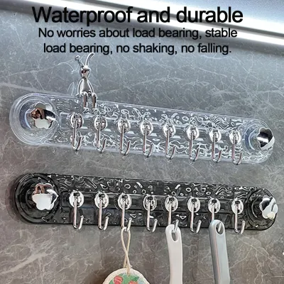 Suction Cup Hooks Rack Kitchen Utensil Shelf Cutting Board Spoon Lid Storage Bathroom Robe Towel Coat Hangers Kitchen Organizer