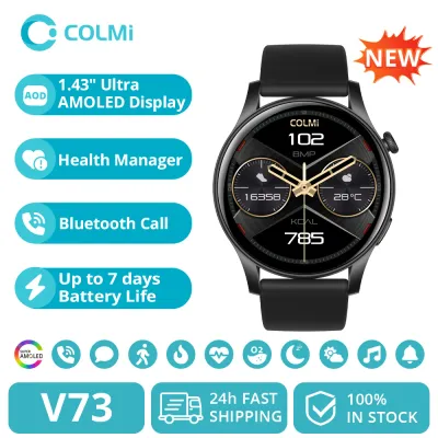 [2024 New] COLMI V73 Smartwatch AMOLED Display Bluetooth Calls Health Fitness Tracking Smart Watch for Men Women