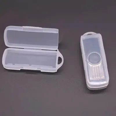 10pcs Portable Clear Flash Drive Cases with Lids Dustproof USB Case Stackable Memory Stick Pouch Desk Organizer