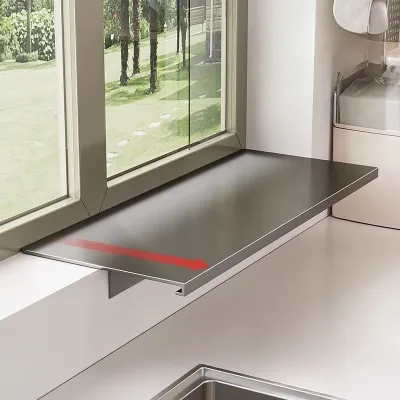 Magnetic No Drill Window Sill Extender Kitchen Countertop Widening Board Adjustable Removable Easy Clean Shelf for Window
