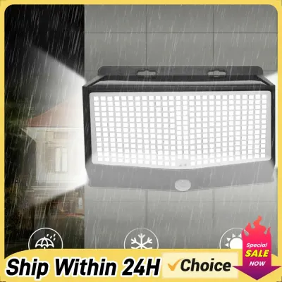 468 Solar Power Waterproof Light Outdoor Motion Sensor Wall Mounted Street Lamp Super Bright Motion Sensor Security Wall Lamp
