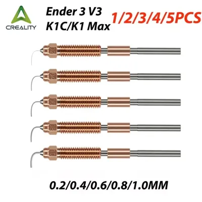 Creality Hardened Steel Nozzle Kit for K1C/SE/Max & Ender 3 V3/KE/Plus 3D Printers - Original Upgrade
