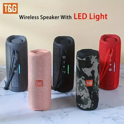 Портативная Bluetooth‑колонка T&G TG365 с двойным басом, LED, беспроводным сабвуфером, водонепроницаемая, наружная, бумбокс, FM, AUX, BT, TF, музыкальный плеер