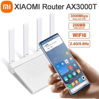 Xiaomi Router AX3000T WiFi6 Mesh Dual WAN 2.4/5GHz Signal Network 3000Mbs Qualcomm CPU Repeater Amplifier NFC touch Miwifi ROM