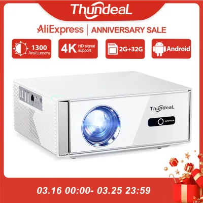 ThundeaL TD95W Android Projector Full HD 1080P WiFi 2K 4K Home Cinema Portable Smart TV Video Movie Meeting Led TD95 Projecter