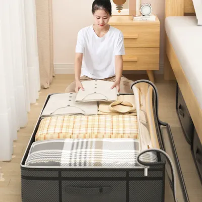 1PC large clothes storage bag under bed Foldable quilt clothes storage bag doggy bag Bedroom dormitory organizer bag