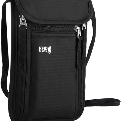 Travel Pouch Neck Wallet Family Passport Holder Organizer Case with RFID Blocking passport wallet travel wallet