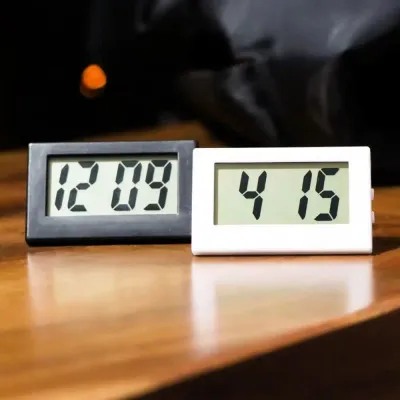 Creative Small Mini Triangle Clock Mute Simple Desk Digital Clock Electronic ABS Home