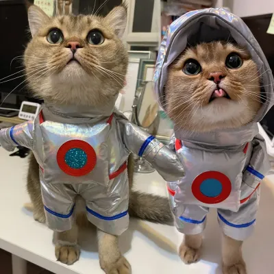 Pet Astronaut Standing Up Transformation Outfit Funny Pet Dog Cat Halloween Costume Dog Costumes for Small Dogs