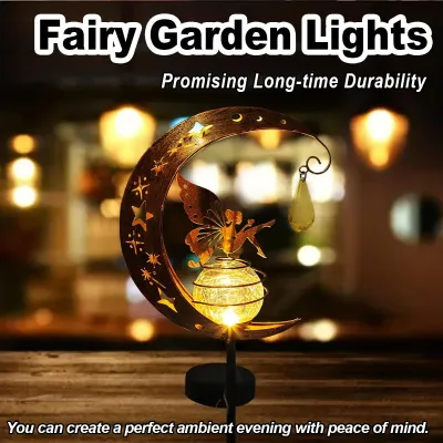 Solar Iron Decor Light Lamp Lights Led For Fence Lawn Outdoor Garden Waterproof Fairy Backyard Stake Wall Pathway Ip65 Landscape