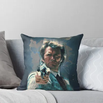 Вінтажне мистецтво Dirty Harry. Декоративна подушка-кидка для дивана в вітальні, новорічна подушка, естетичний декор подушки.