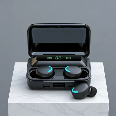 Wireless Earphones LED Dislpaly Binaural TWS Wireless Bluetooth Headset Noise Reduction Bluetooth Headphones