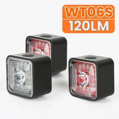 120LM Bicycle Smart Brake Sensing Light Rear/Front Sets IP66 Waterproof MTB Road Bike Taillight USB Night Cycling Safety Lamp