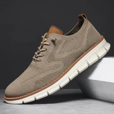 Men Casual Shoes Breeze Stylish Oxfords Fashion Formal Business Urban Breathable Shoes for Male Non Slip Dress Sneakers for Man