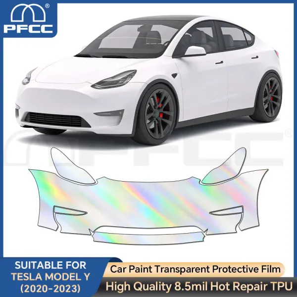 PFCC PPF Protection Film For Tesla Model Y 2020 2023 Pre-cut TPU Paint Protection Film Transparent Body Sticker Auto Accessories