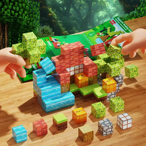 100PCS Magnetic Blocks Build Magnet Set for Boys Girls Magnetic Construction Set STEM Sensory Toys for Toddlers Gifts