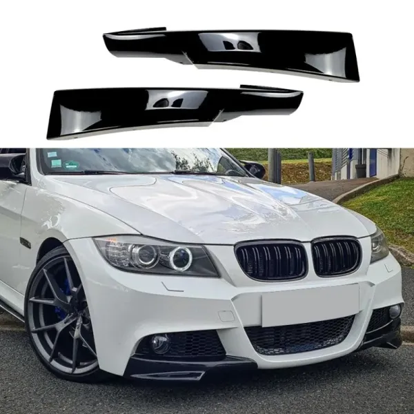 M-Tech Style Front Bumper Lip Spoiler for BMW 3 Series E90 320i 330i LCI 2009-2012 Exterior Body Kit Modification Accessories