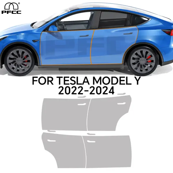 For Tesla Model Y 2020-2024 TPU Paint Protection Film Pre-cut PPF Clear Bra Car Body Anti-Scratch Resistant Invisible Repairable