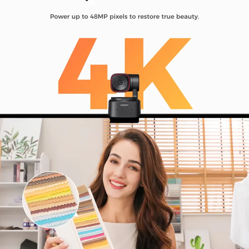 OBSBOT Tiny 2 Lite 4K AI Webcam 2