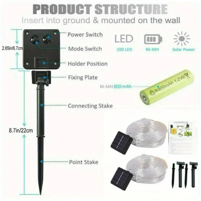 Solar LED String Lights - Outdoor Waterproof 5