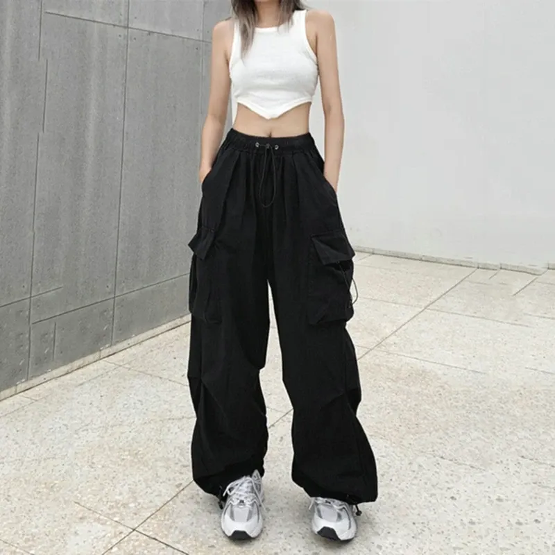 Women Y2K Cargo Wide Leg Pants 2