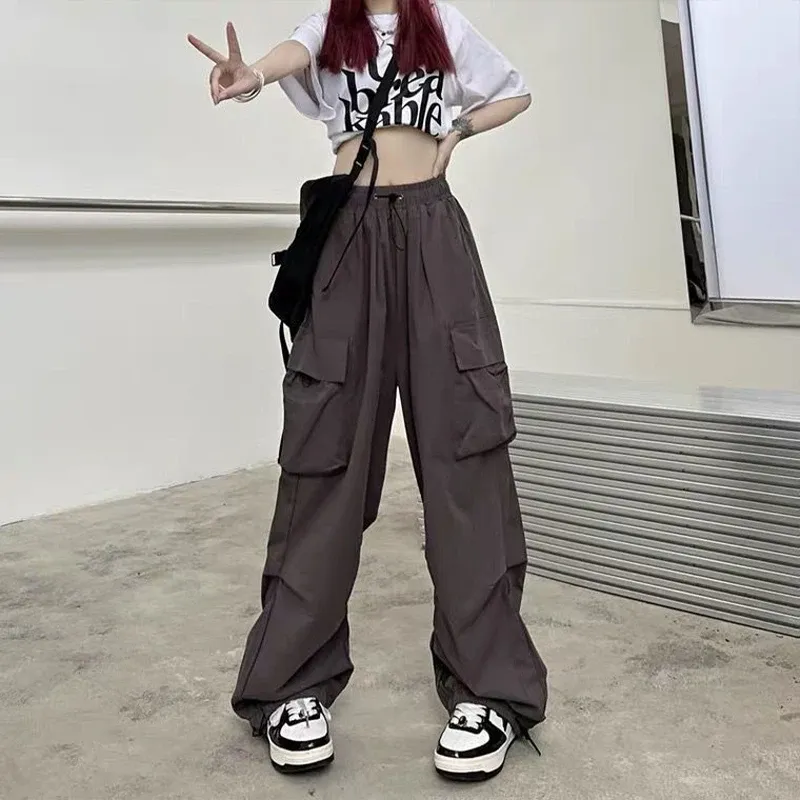 Women Y2K Wide Leg Tech Joggers 6