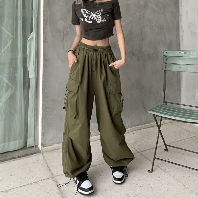 Women Y2K Wide Leg Tech Joggers 2