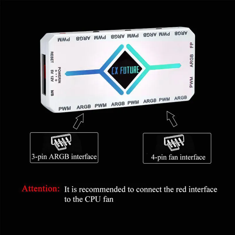 ARGB PWM Fan Controller Hub with Remote 2