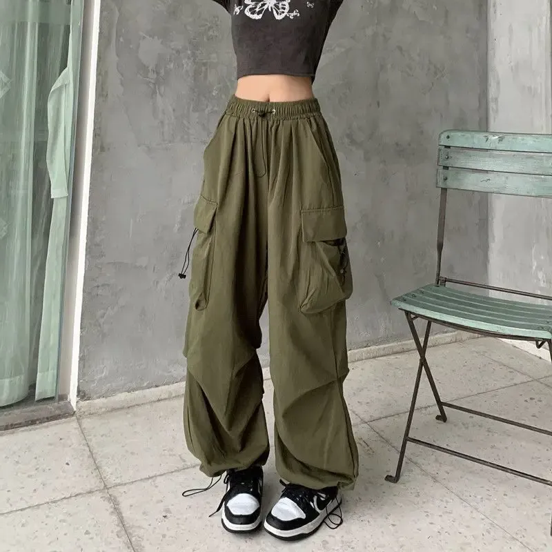 Women Y2K Wide Leg Tech Joggers 4