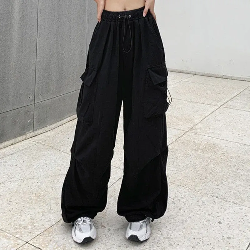 Women Y2K Wide Leg Tech Joggers 1
