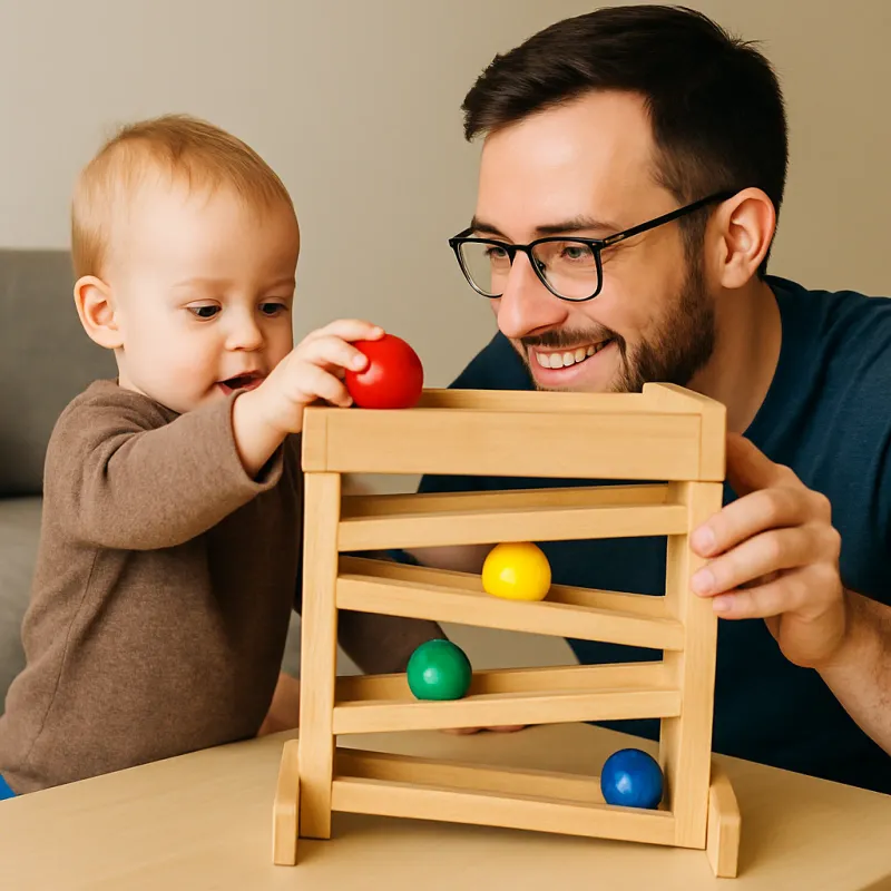4 Race Ball Ramp Track Toy for Toddlers 4