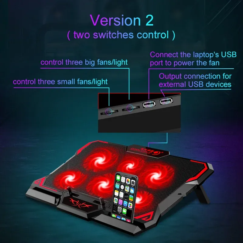 COOLCOLD 17" Gaming Laptop Cooler 4